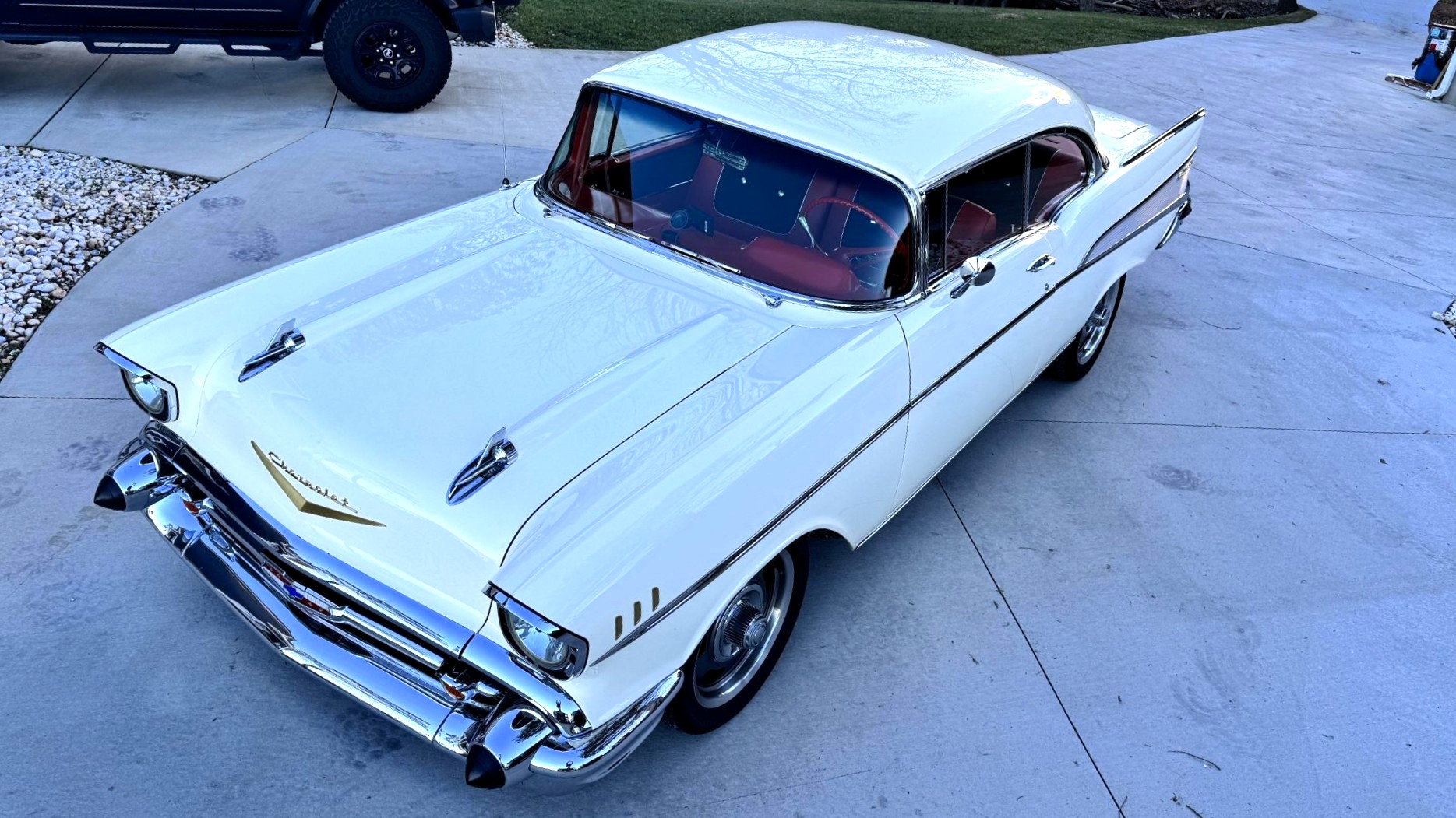 Classic cars on scenic road